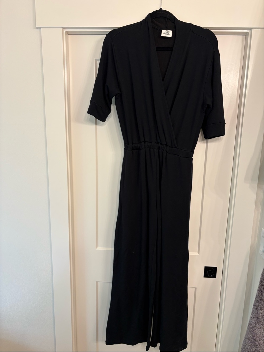 Classic Black Wrap-Style Women's Dress
